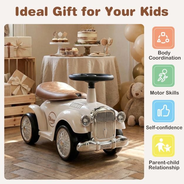 Kids Ride On Car with Under-seat Storage Space for 18-36 Months Boys and Girls