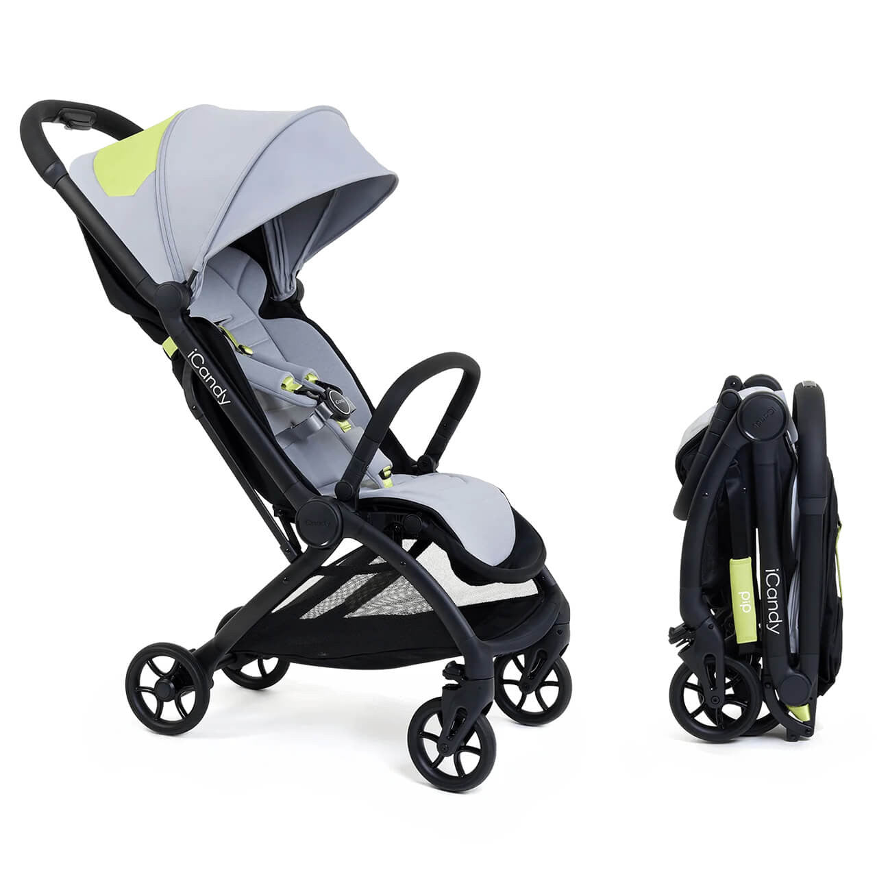 iCandy Pip Compact Pushchair – Limestone Lightweight Travel Stroller