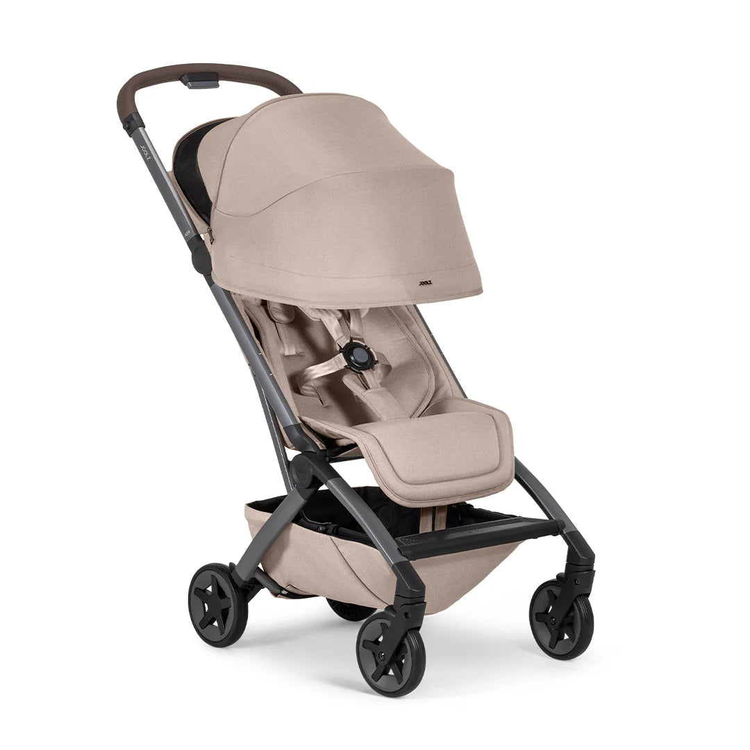 Joolz Aer2 Compact Stroller – Sandy Taupe Lightweight One-Hand Fold Pushchair